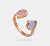 22Kt gold eclectic pastel shade stone ring